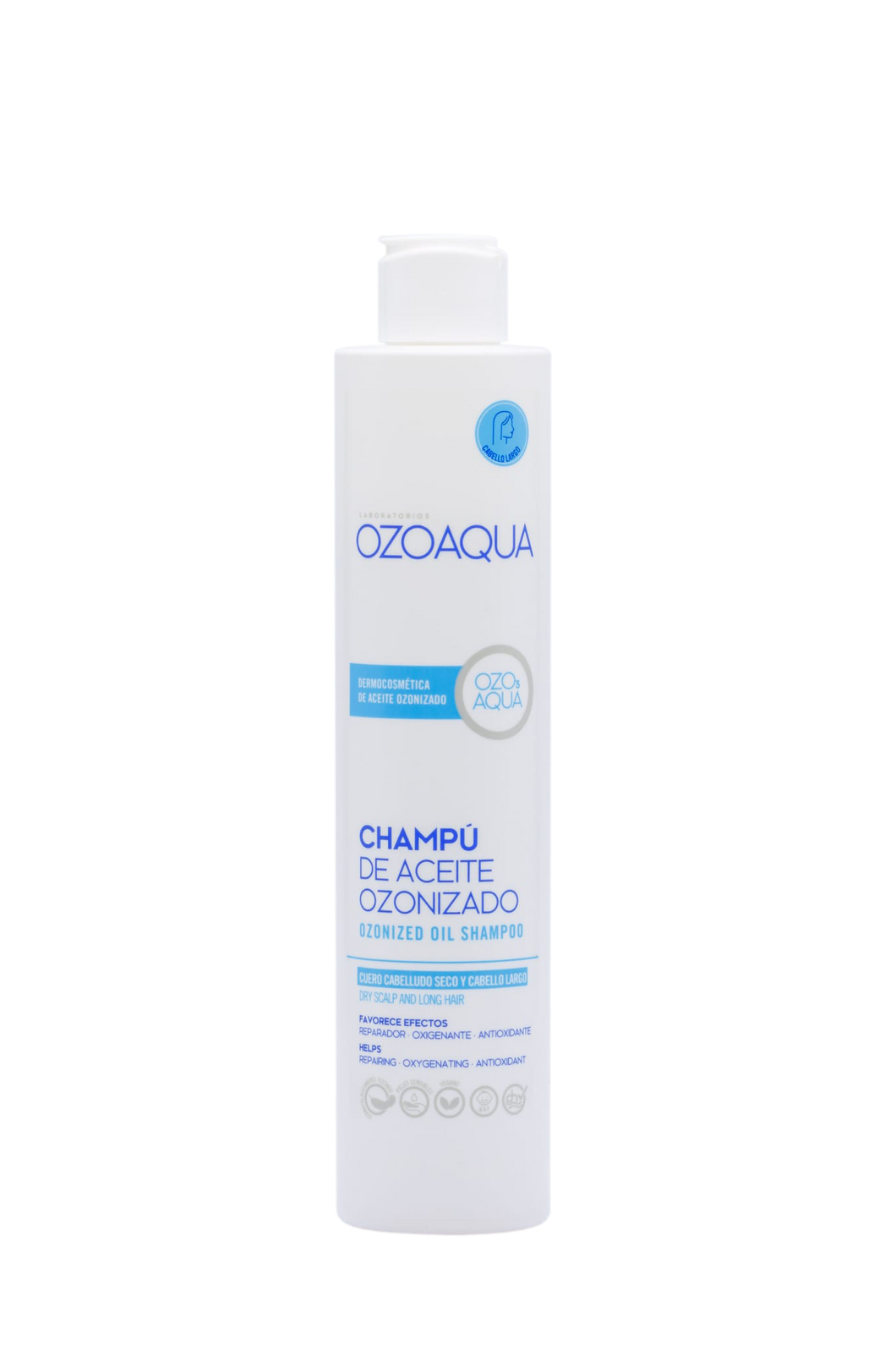 Shampoo de Aceite Ozonizado Cuero cabelludo seco y cabello largo 250 ml
